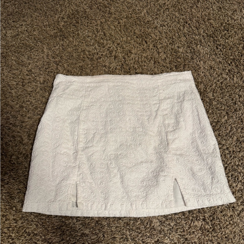 Aeropostale White Eyelet Mini Skirt